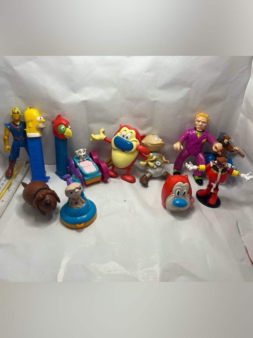 80s 90s vintage toy lot Ren & Stimpy E.T. Rugrats Simpsons